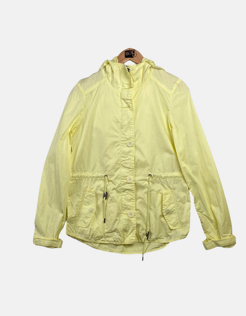 Light Yellow Hooded Windbreaker Jacket